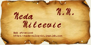 Neda Milčević vizit kartica